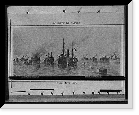 Historic Framed Print, Combate de Cavite, 1o de mayo 1898,  17-7/8" x 21-7/8"