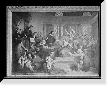Trial of George Jacobs of Salem for witchcraft - 2 Classic, Antique Print