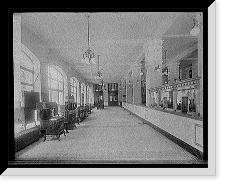 Historic Framed Print, Gas office, first floor, looking back,  17-7/8" x 21-7/8"