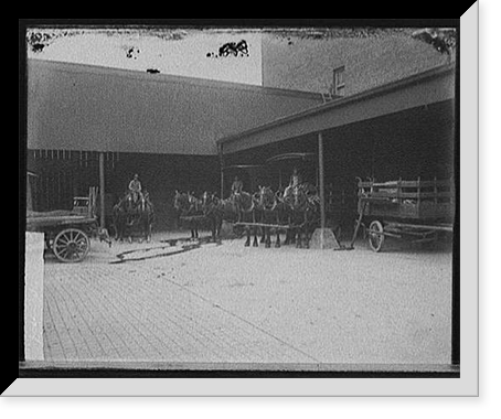 Historic Framed Print, Truck yard, Gordon Pagel Co.,  17-7/8" x 21-7/8"