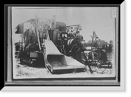 Highway construction equipment, probably Michigan State Highway Dept., Michigan Classic, Vintage Print