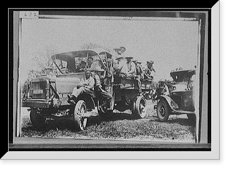Highway construction crew and truck, Michigan, Vintage Wall Art