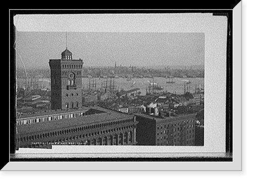 Historic Framed Print, East River and Brooklyn,  17-7/8" x 21-7/8"