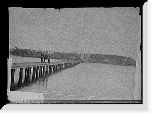 Historic Framed Print, Fort Pierce landing,  17-7/8" x 21-7/8"
