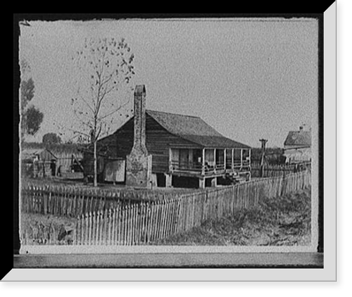 Historic Framed Print, Home of cotton picker,  17-7/8" x 21-7/8"