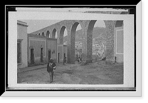 Historic Framed Print, An old aqueduct, Zacatecas,  17-7/8" x 21-7/8"