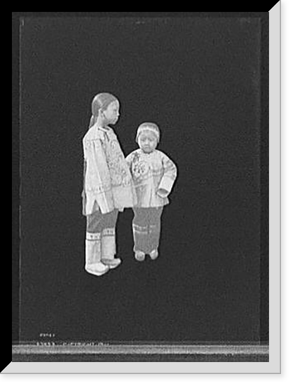 Chinese American children in embroidered dress, Historic Print