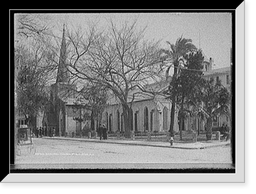 Historic Framed Print, Episcopal church, St. Augustine, Fla.,  17-7/8" x 21-7/8"