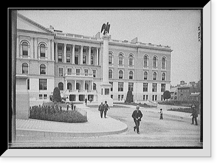 Beacon Hill Memorial Column and Massachusetts State House, Boston, Mass, Historic Print