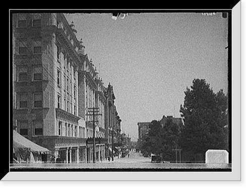 Historic Framed Print, [Auditorium Hotel and street],  17-7/8" x 21-7/8"