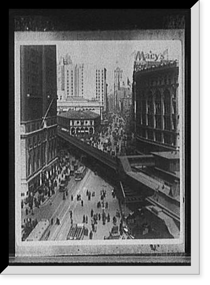Herald Square elevated railroad and Sixth Avenue near 34th Street, New York, N.Y, Vintage Poster