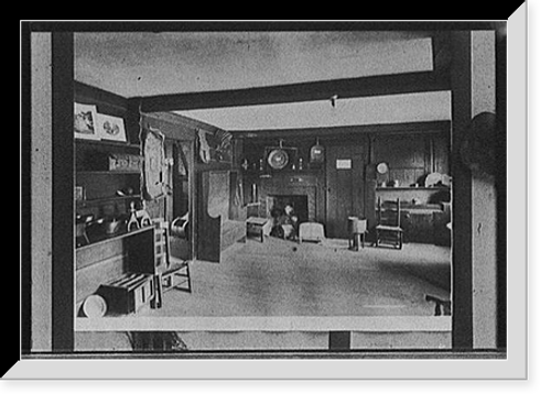 Historic Framed Print, Kitchen and living room, John Hancock House, Lexington, Mass. - 3,  17-7/8" x 21-7/8"