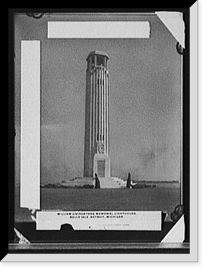 William Livingstone Memorial lighthouse, Belle Isle Park, Detroit, Mich, Historic Print