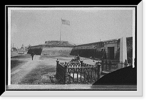 Historic Framed Print, Osceola's grave, Fort Moultrie, [Charleston, S.C.],  17-7/8" x 21-7/8"