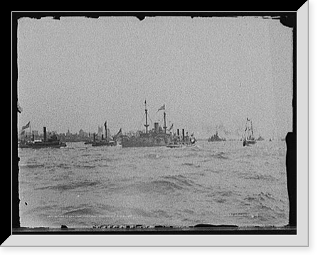 Return of Santiago fleet, New York Harbor, Aug. 20, 1898 - 5, Historic Print