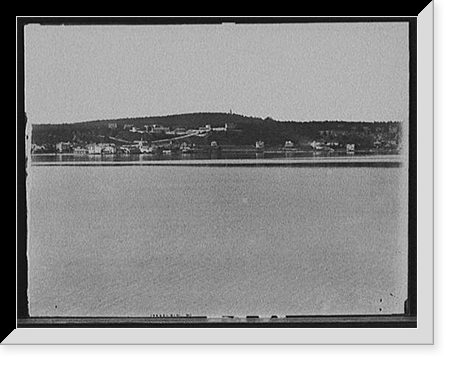 Historic Framed Print, Mackinac Island from Round Island - 11,  17-7/8" x 21-7/8"