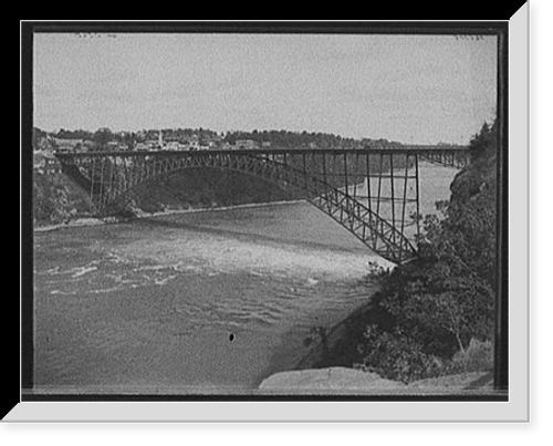 Historic Framed Print, [International (Upper Steel Ach) Bridge, Niagara, N.Y.],  17-7/8" x 21-7/8"