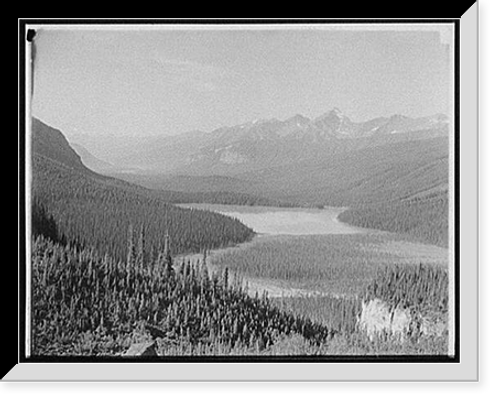 Historic Framed Print, [Yoho Park Reserve, B.C., Canada, Van Horn Range & Emerald Lake],  17-7/8" x 21-7/8"