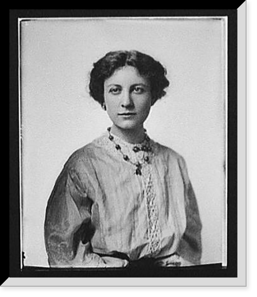 Historic Framed Print, [Eleanor Robson Belmont, half-length portrait with necklace],  17-7/8" x 21-7/8"