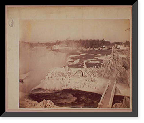 Historic Framed Print, Niagara, Luna Island and American Falls,  17-7/8" x 21-7/8"