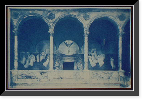 Historic Framed Print, Chavanne's Muses welcoming the genius of enlightenment, Boston Library,  17-7/8" x 21-7/8"