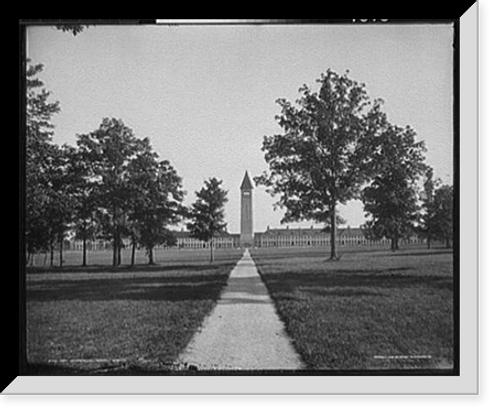 Historic Framed Print, Fort Sheridan, Ill., general quarters,  17-7/8" x 21-7/8"