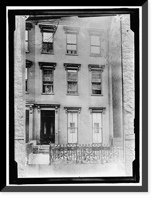 Historic Framed Print, HERRON HOUSE, CINCINNATI, OHIO. HOME OF MRS. WILLIAM H. TAFT, WHO WAS A HERRON,  17-7/8" x 21-7/8"