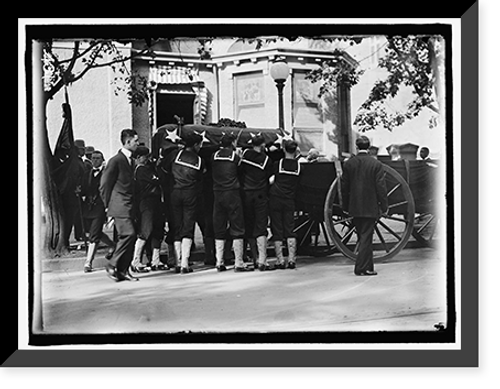 Historic Framed Print, SCHLEY, WINFIELD SCOTT, REAR ADMIRAL, U.S.N. FUNERAL, ST. JOHN'S CHURCH. CASKET,  17-7/8" x 21-7/8"