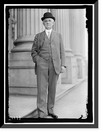 SANDERS, NEWELL. SENATOR FROM TENNESSEE, 1912-1913. ON STEPS OF CAPITOL - 2, Historic Print