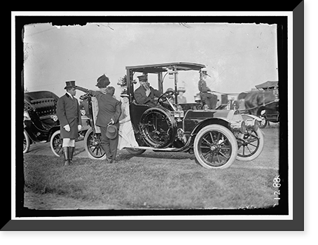 LONGWORTH, MRS. NICHOLAS. SITTING IN DOOR OF AUTO; WITH MRS. TAFT Classic, Vintage Poster