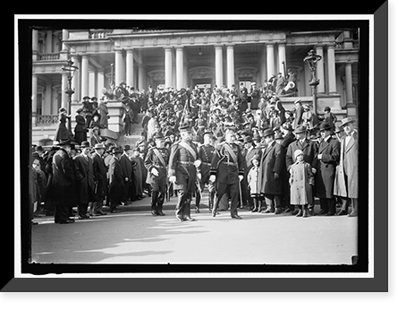 NEW YEAR'S RECEPTION AT WHITE HOUSE. GENERAL VIEW; ARMY AND NAVY OFFICERS - 2 Classic, Antique Wall Art