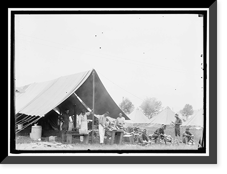 Historic Framed Print, COLONIAL RIFLES. REUNION OF G.A.R. AND CONFEDERATE VETERANS WHO HAD FOUGHT AT GETTYSBURG, ON THE BATTLEFIELD,  17-7/8" x 21-7/8"