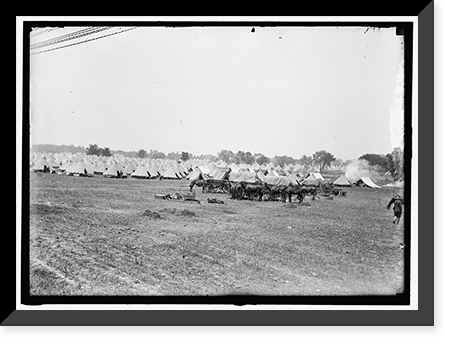 Historic Framed Print, COLONIAL RIFLES. REUNION OF G.A.R. AND CONFEDERATE VETERANS WHO HAD FOUGHT AT GETTYSBURG, ON THE BATTLEFIELD - 2,  17-7/8" x 21-7/8"