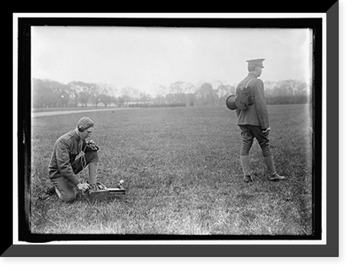 Historic Framed Print, ARMY, U.S. FIELD BUZZER,  17-7/8" x 21-7/8"