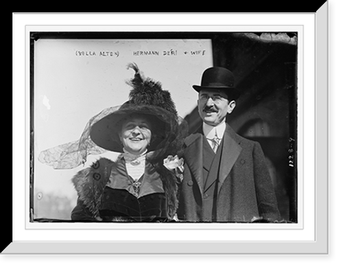 Historic Framed Print, Hermann Deri and wife (Bella Alten),  17-7/8" x 21-7/8"