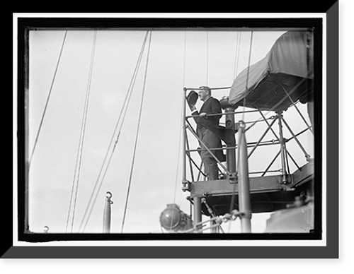 Historic Framed Print, DANIELS, JOSEPHUS. SECRETARY OF THE NAVY, 1913-1921. TARGET PRACTICE - 2,  17-7/8" x 21-7/8"