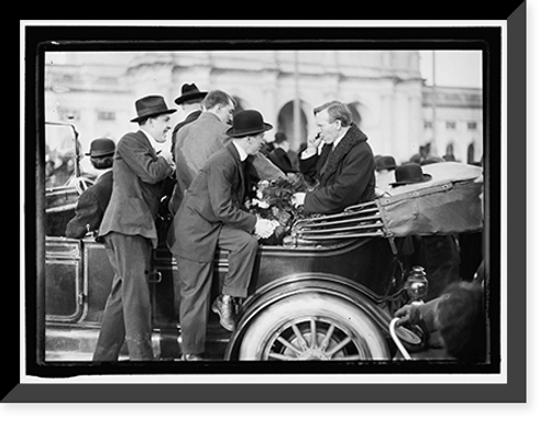 Historic Framed Print, McDEVITT, 'BUTCH'. 'CONGRESSMAN FOR A DAY' FROM PENNSYLVANIA. IN AUTO,  17-7/8" x 21-7/8"