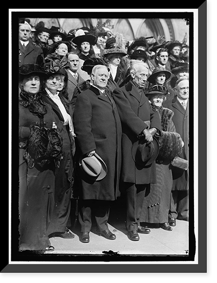 Historic Framed Print, RADCLIFFE, DR. WALLACE PASTOR, NEW YORK AVENUE PRESBYTERIAN CHURCH. WITH WOODROW WILSON. G. CAMPBELL MORGAN,  17-7/8" x 21-7/8"