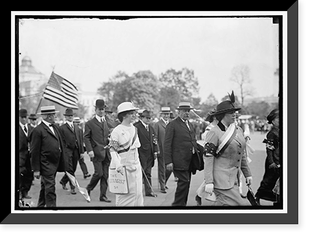 WOMAN SUFFRAGE PARADE, MAY, 1914 - 15, Vintage Print