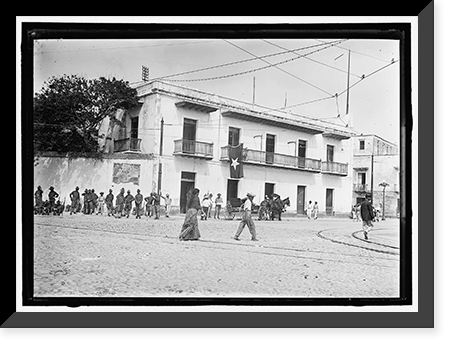 MAAS, GENERAL, OF MEXICO. HIS HOME IN VERA CRUZ, Antique Print
