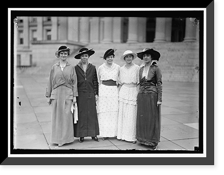 McCHORD, MARGARET, 2ND FROM LEFT; BURLESON, LUCY, 3RD FROM LEFT; JOHNSON, NANCY, RIGHT, Historic Reproduction