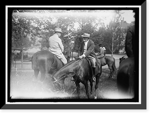 Historic Framed Print, RIDING AND HUNT CLUB. GENERAL SCRIVEN AND COL. THOMPSON,  17-7/8" x 21-7/8"