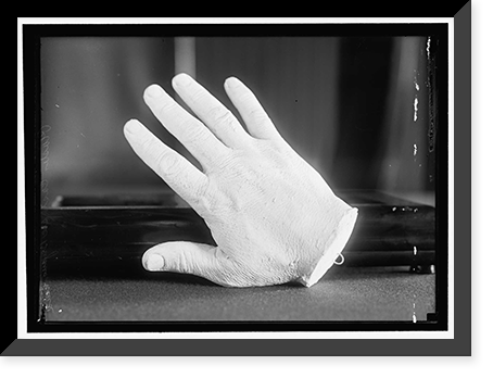 PLASTER CAST OF HAND OF BRYAN, WILLIAM JENNINGS. REP. FROM NEBRASKA, 1891-1895; SECRETARY OF STATE, 1913-1915, Antique Wall Art