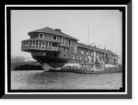 Historic Framed Print, FRANKLIN, U.S.S. USED AS TRAINING SHIP. ADM. FARRAGUT'S FLAGSHIP,  17-7/8" x 21-7/8"