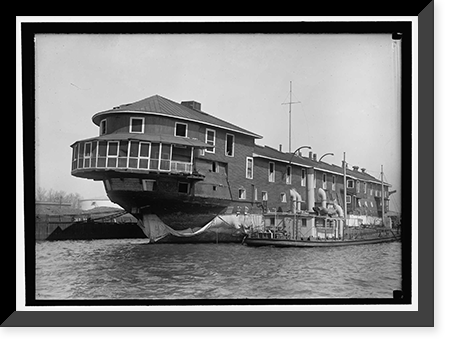 Historic Framed Print, FRANKLIN, U.S.S. USED AS TRAINING SHIP. ADM. FARRAGUT'S FLAGSHIP - 2,  17-7/8" x 21-7/8"