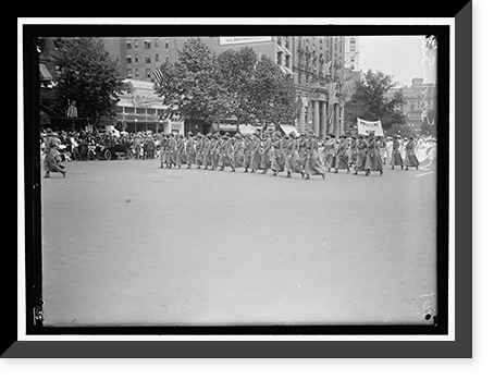 PREPAREDNESS PARADE. WOMEN'S NATIONAL SERVICE SCHOOL, Historic Print