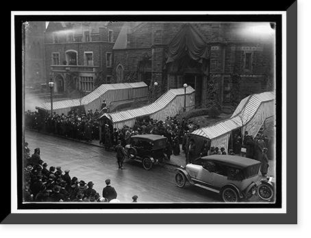 Historic Framed Print, SAINT PATRICK'S CHURCH. CROWDS IN FRONT - 3,  17-7/8" x 21-7/8"