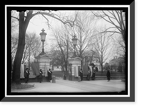 Historic Framed Print, WOMAN SUFFRAGE PICKETS - 4,  17-7/8" x 21-7/8"
