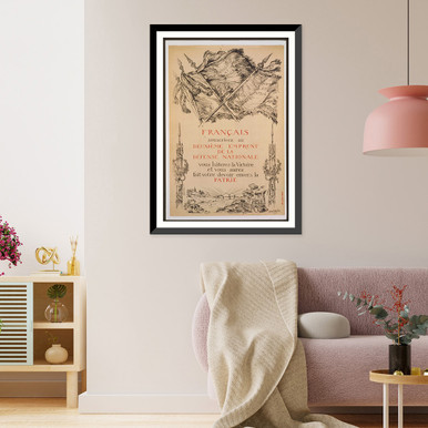 Franccedilais souscrivez au deuxieacuteme Emprunt de la Deacutefense Nationale Classic, Historic Print