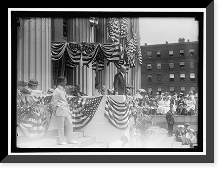 LIBERTY LOANS. WILSON SPEAKING. SEATED: DANIELS; McADOO; LANSING - 2 Classic, Vintage Wall Art